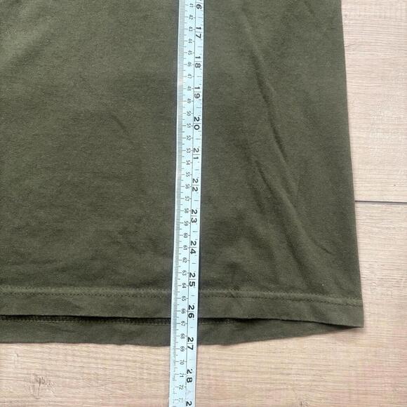 VTG USMC Military T-Shirt Olive Green Bayside Tag Large Made in USA Marines Y2K - Picture 6 of 6